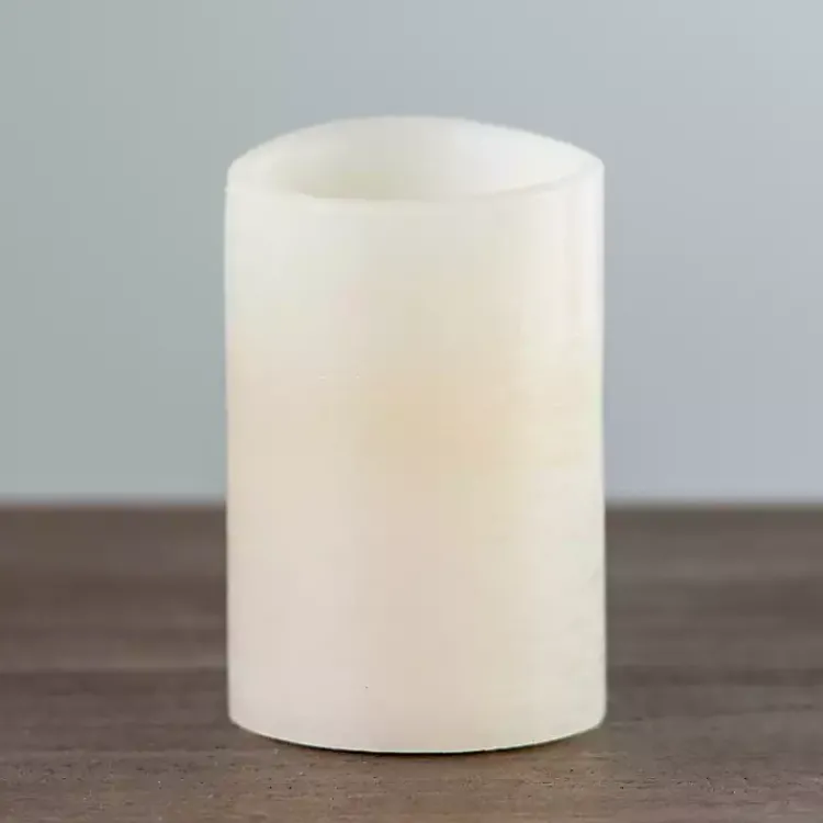 Flameless Candles>Kirklands Home Rustic LED Pillar Candle, 4x6 in. Ivory
