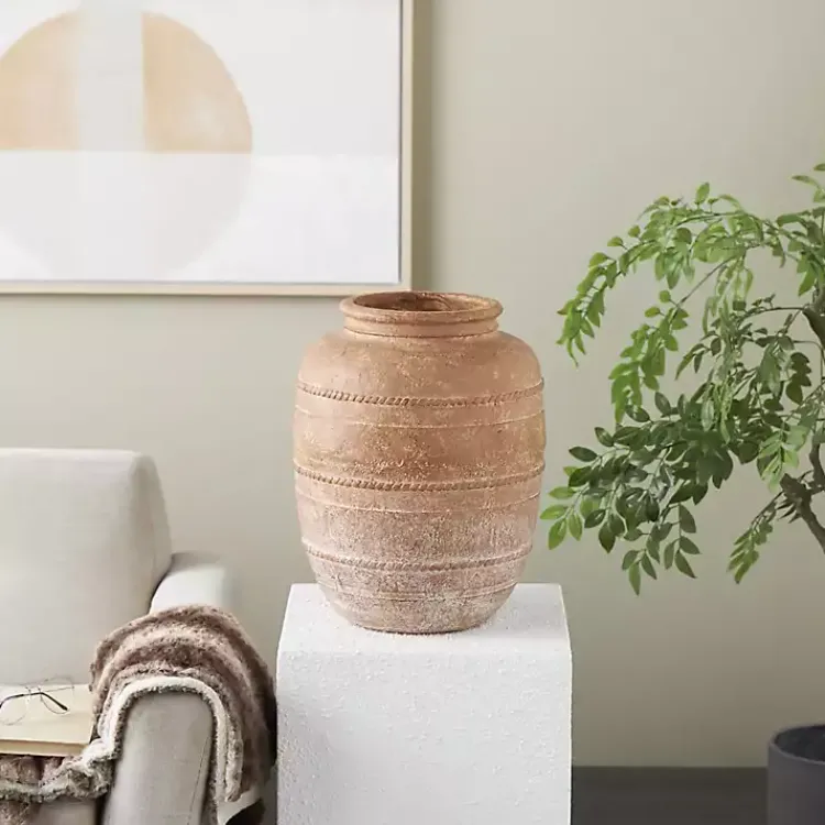 Vases>Kirklands Home Rustic Mediterranean Floor Vase Brown
