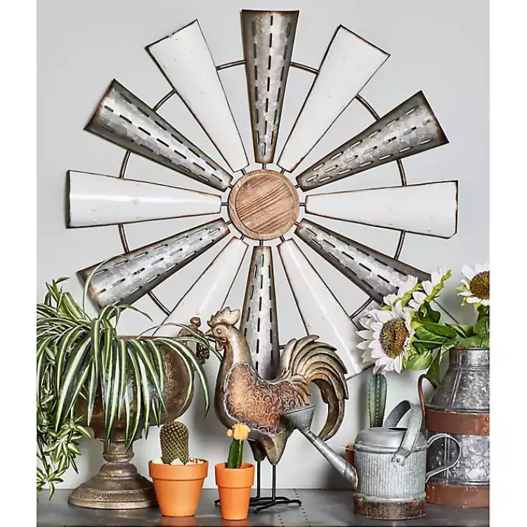 Kirklands Home Rustic Metal Windmill Wall Plaque Best