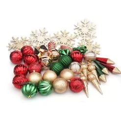 Christmas Ornaments>Kirklands Home Rustic color 40-pc. Christmas Ornament Set Multi