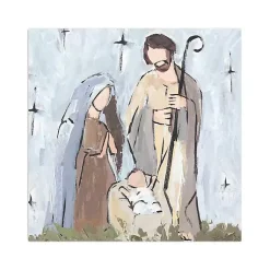 Christmas Art & Wall Decor>Kirklands Home Rustic Nativity Canvas Art Print