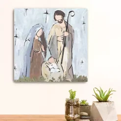 Christmas Art & Wall Decor>Kirklands Home Rustic Nativity Canvas Art Print