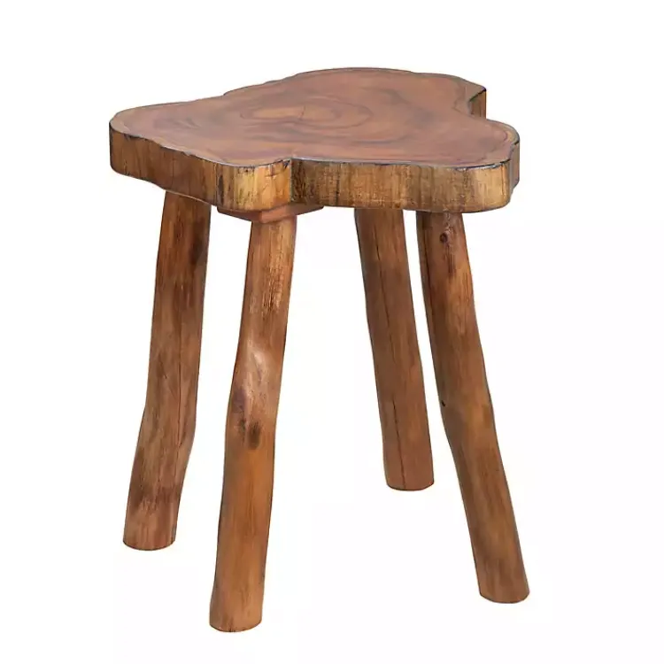 Kirklands Home Rustic Natural Woodland Accent Table Brown Hot