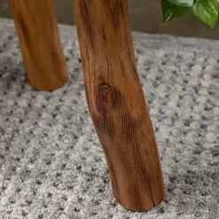 Kirklands Home Rustic Natural Woodland Accent Table Brown Hot