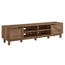 Kirklands Home Rustic Oak Barndoor Media Cabinet Brown Online