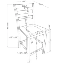 Kirklands Home Rustic Oak Wood Quinby Counter Stools, Set of 2 Brown Outlet