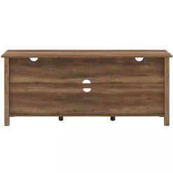 Kirklands Home Rustic Oak Wood Slatted Sides Media Cabinet Brown Discount