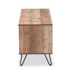 Kirklands Home Rustic Oak Wood TV Stand Brown Discount