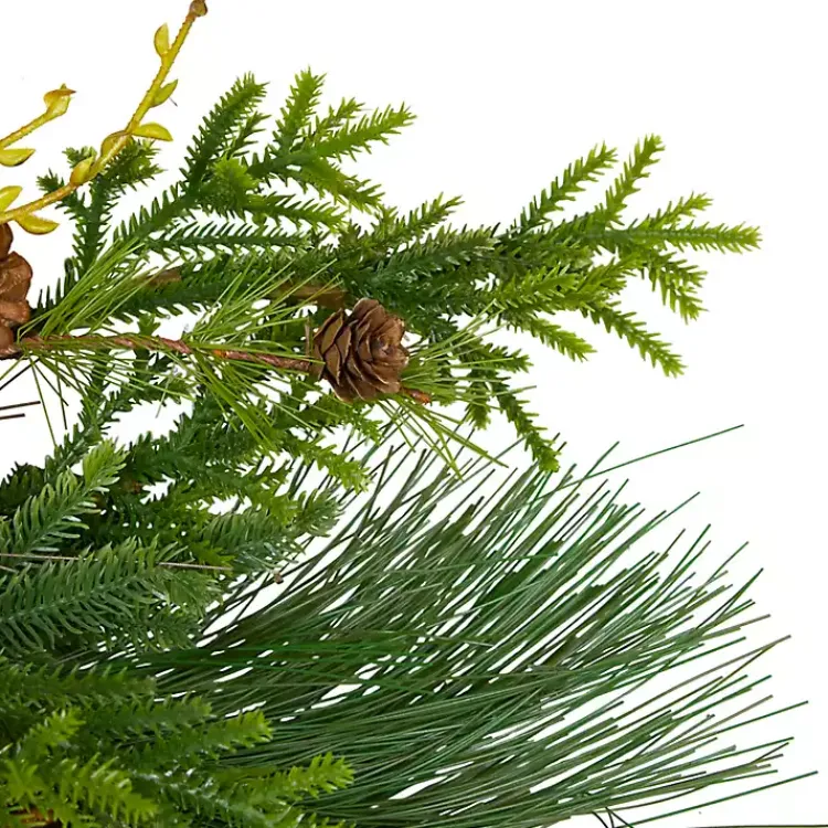 Wreaths>Kirklands Home Rustic Pinecone and Jingle Bell Christmas Wreath
