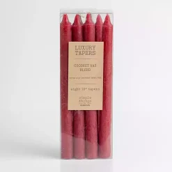 Candles>Kirklands Home Rustic Taper Candles, Set of 8 Red