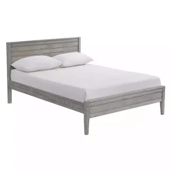 Kirklands Home Rustic Smoke Wood Panel Full Bed Frame Gray Sale