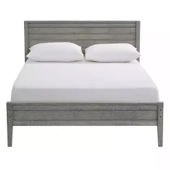 Kirklands Home Rustic Smoke Wood Panel Full Bed Frame Gray Sale