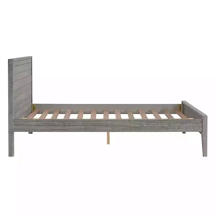 Kirklands Home Rustic Smoke Wood Panel Full Bed Frame Gray Sale