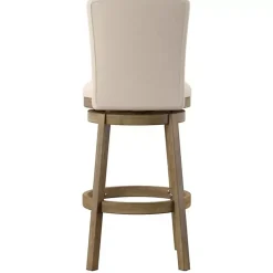 Kirklands Home Rustic Taupe Upholstered Swivel Bar Stool Tan Best