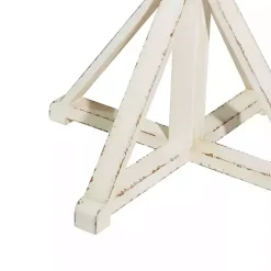 Kirklands Home Rustic Hourglass Side Table White Outlet