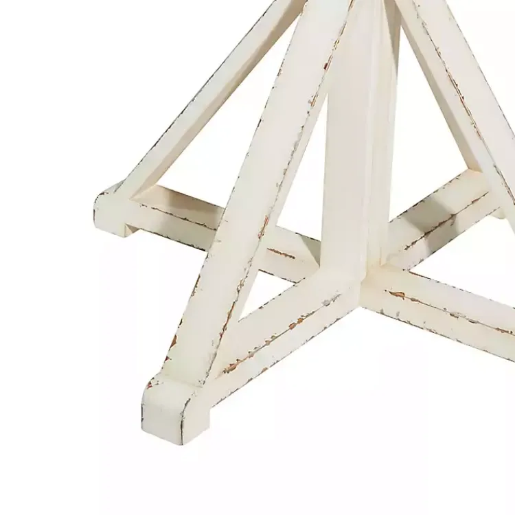 Kirklands Home Rustic Hourglass Side Table White Outlet