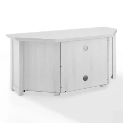 Kirklands Home Rustic White Katy-Corner TV Stand Outlet