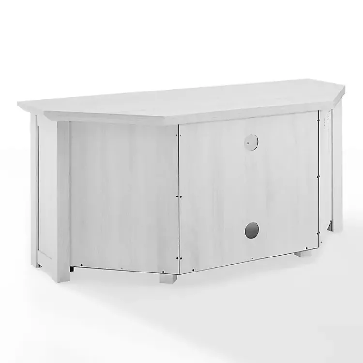 Kirklands Home Rustic White Katy-Corner TV Stand Outlet