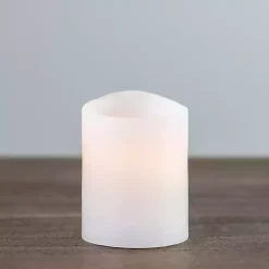 Flameless Candles>Kirklands Home Rustic LED Pillar Candle, 3x4 in. White