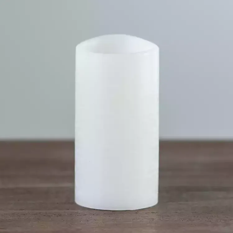 Flameless Candles>Kirklands Home Rustic LED Pillar Candle, 3x6 in. White