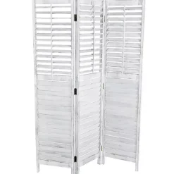 Decorative Accents>Kirklands Home Rustic Shutter Trifold Room Divider White