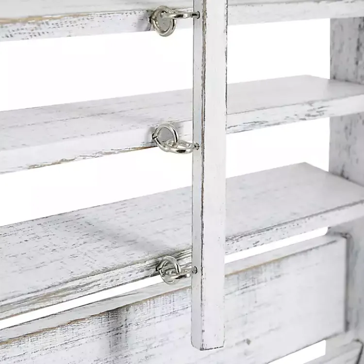 Decorative Accents>Kirklands Home Rustic Shutter Trifold Room Divider White