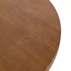 Kirklands Home Rustic Wood Half Moon Floating Accent Table Brown Hot