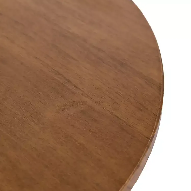 Kirklands Home Rustic Wood Half Moon Floating Accent Table Brown Hot
