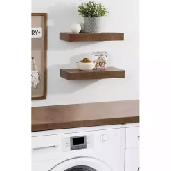 Kirklands Home Rustic Wood 2-pc. Floating Shelves, 18 in. Best