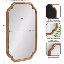 Kirklands Home Rustic Wood Scallop Wall Mirror