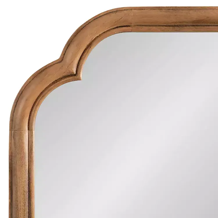 Kirklands Home Rustic Wood Scallop Wall Mirror