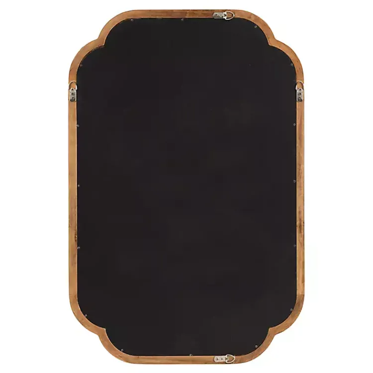 Kirklands Home Rustic Wood Scallop Wall Mirror