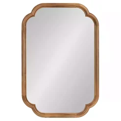 Kirklands Home Rustic Wood Scallop Wall Mirror