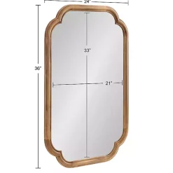 Kirklands Home Rustic Wood Scallop Wall Mirror