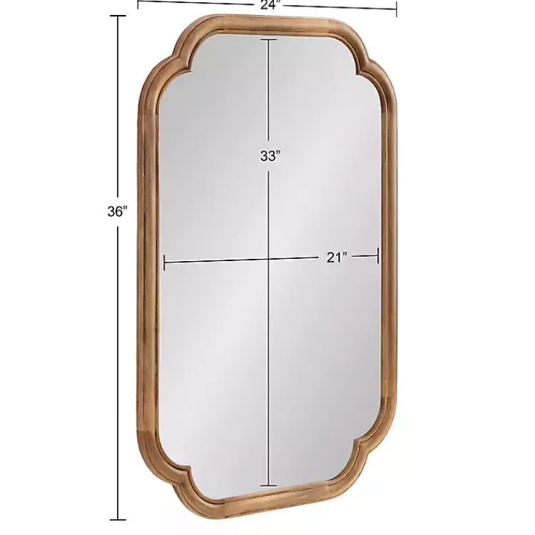 Kirklands Home Rustic Wood Scallop Wall Mirror