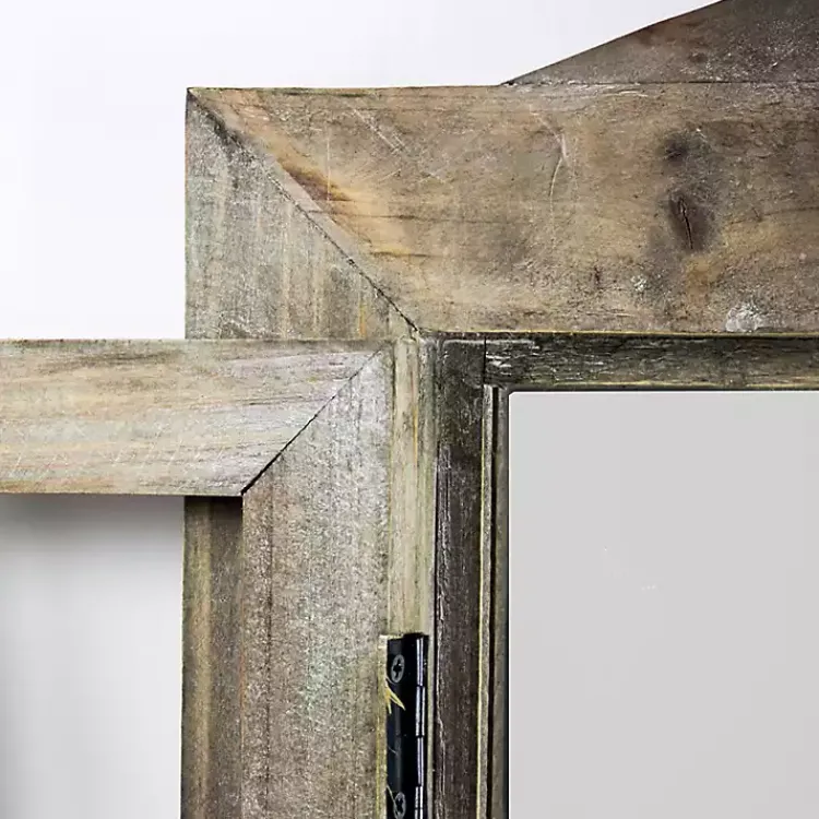 Kirklands Home Rustic Wooden Dual Window Shutter Wall Mirror Sale