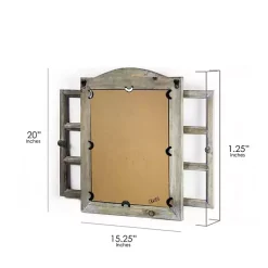 Kirklands Home Rustic Wooden Dual Window Shutter Wall Mirror Sale