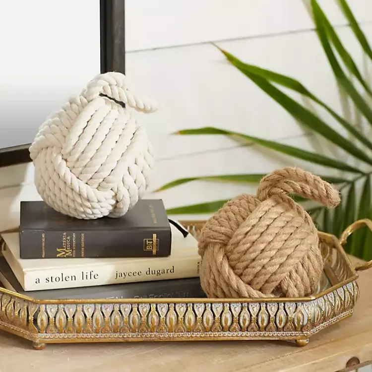 Decorative Accents>Kirklands Home Rustic Woven Rope 2-pc. Door Stopper Set