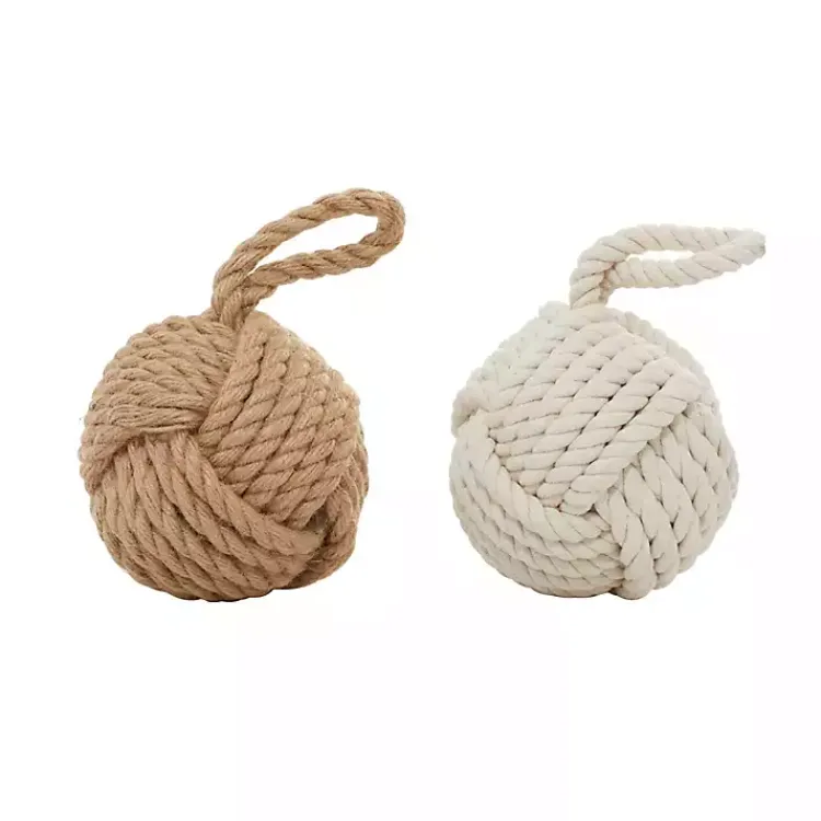 Decorative Accents>Kirklands Home Rustic Woven Rope 2-pc. Door Stopper Set