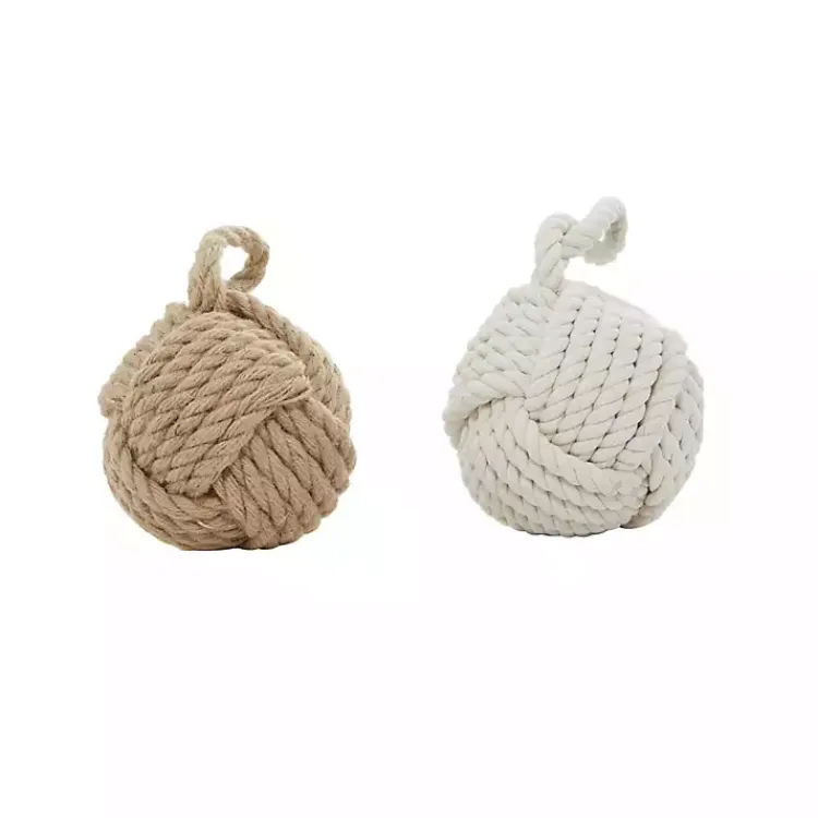Decorative Accents>Kirklands Home Rustic Woven Rope 2-pc. Door Stopper Set