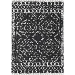 Kirklands Home Sable and White Moon Area Rug, 5x7 Black Online