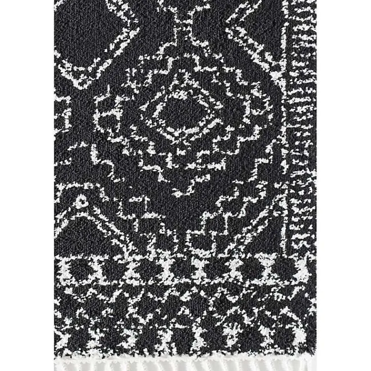 Kirklands Home Sable and White Moon Area Rug, 5x7 Black Online