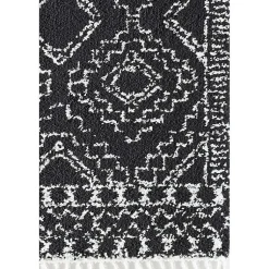 Kirklands Home Sable and White Moon Accent Rug, 2x8 Black Discount
