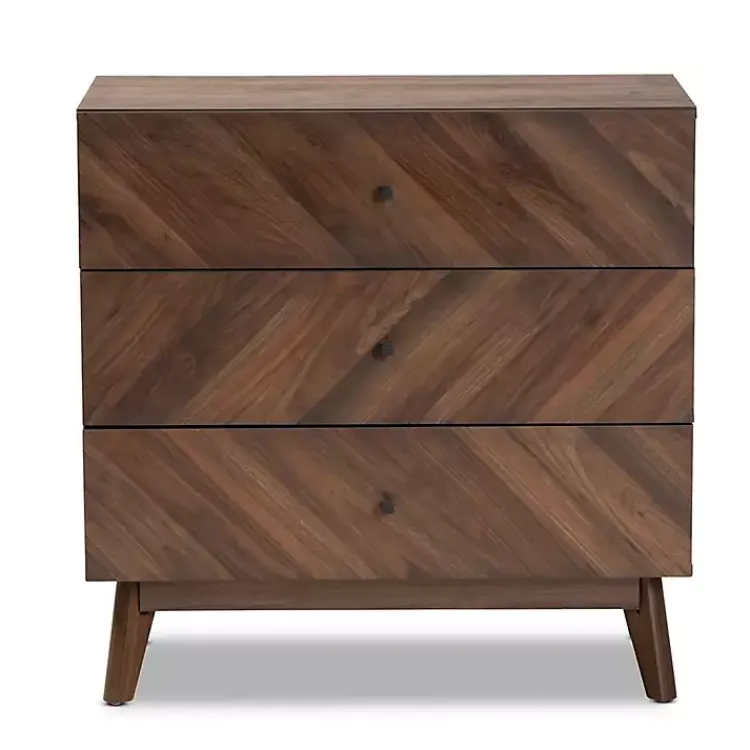 Kirklands Home Sabrina Walnut Wood 3-Drawer Chest Sale