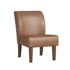 Kirklands Home Saddle Faux Leather Accent Chair Brown Outlet