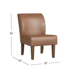 Kirklands Home Saddle Faux Leather Accent Chair Brown Outlet