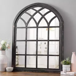 Kirklands Home Sadie Arch Wall Mirror Black Clearance