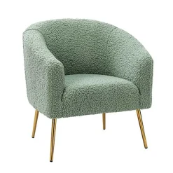 Kirklands Home Sage Contemporary Barrel Accent Chair Green Outlet