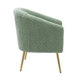 Kirklands Home Sage Contemporary Barrel Accent Chair Green Outlet