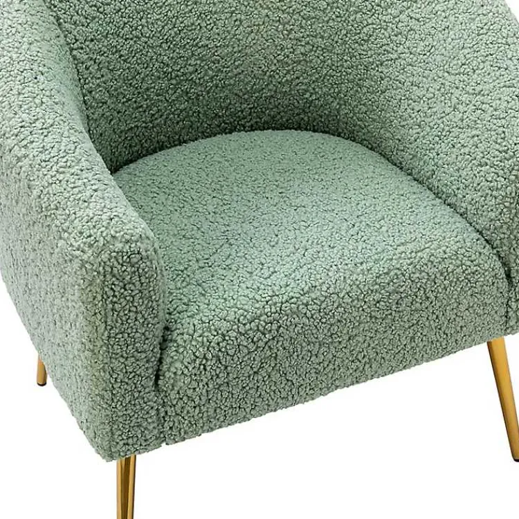 Kirklands Home Sage Contemporary Barrel Accent Chair Green Outlet